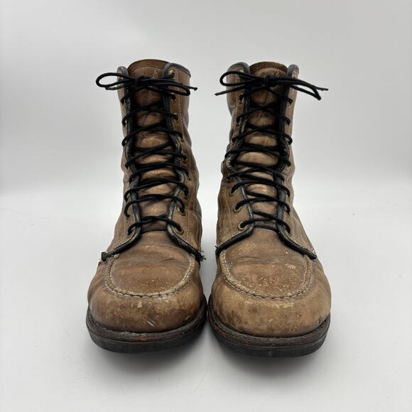 Vintage 60s Stalwarts The Year Round Boot Moc Toe Leather Hunting Boots Men\'s 9 main image 8